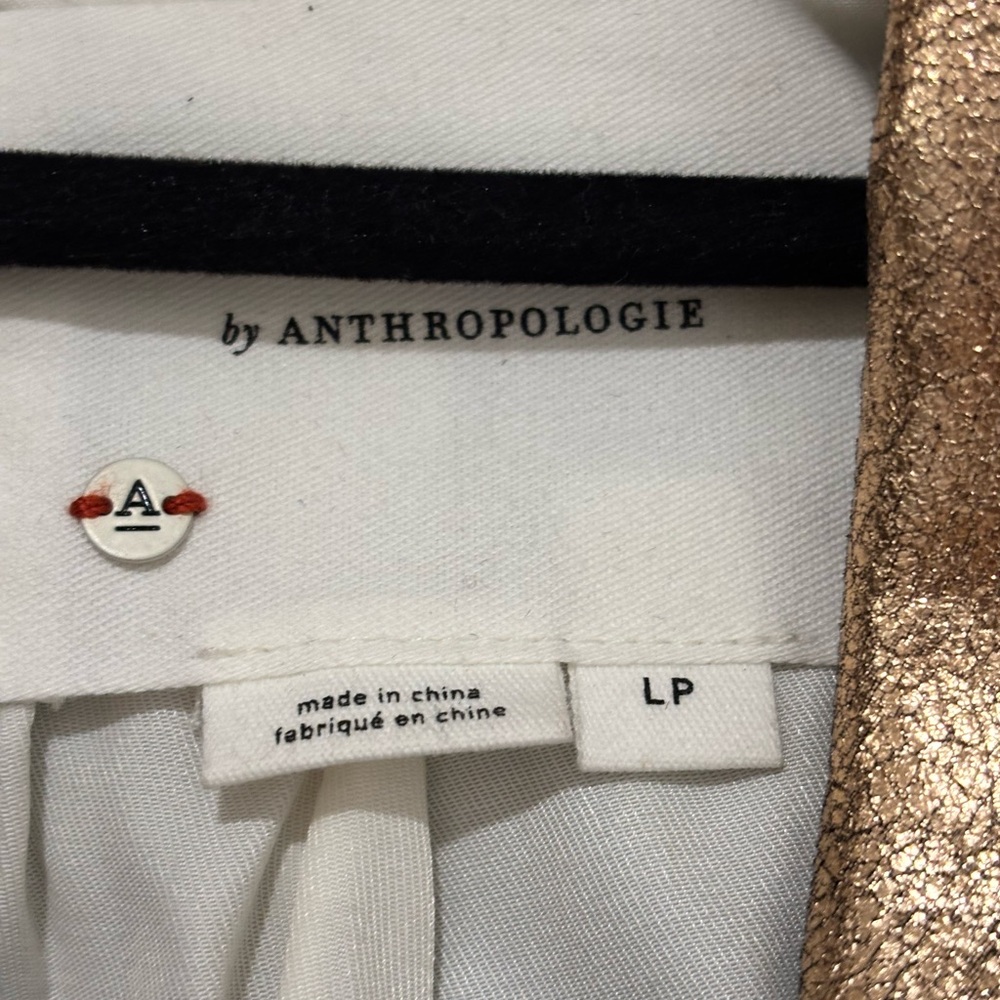 Anthropologie Metallic Bronze Moto Jacket - Picture 7 of 12